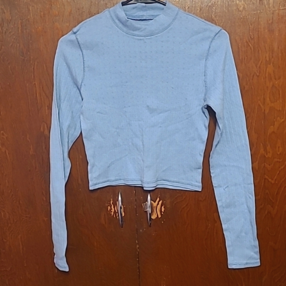 Cropped american eagle turtle neck sweater